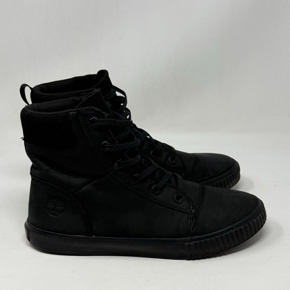 Timberland Skyla Bay 6 Inch Boots Womens 9.5 Black Nubuck Leather Winter